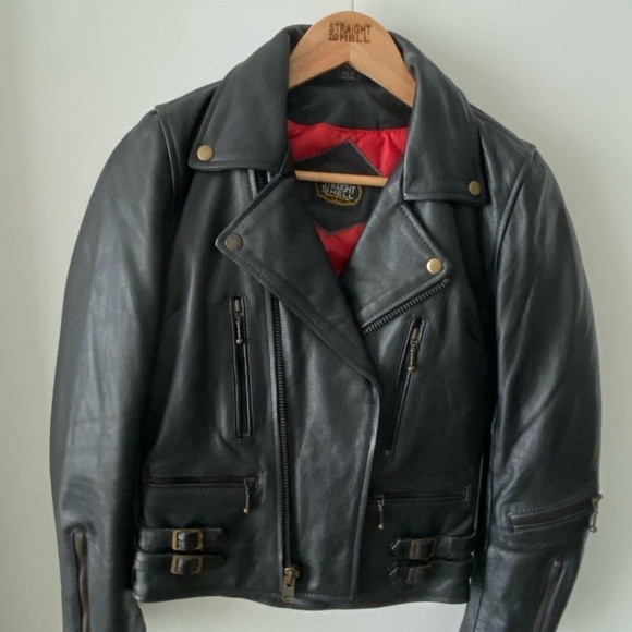 Straight to Hell Lady’s Defector Genuine Leather Jacket w/ Brass hardware Sz SM. - Picture 7 of 9